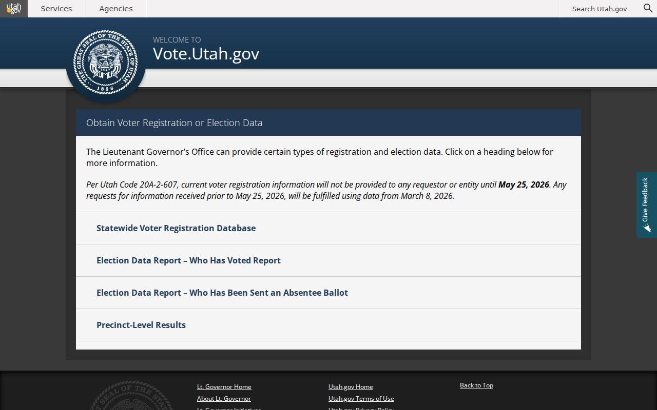 Washington voter registration file and election data request options